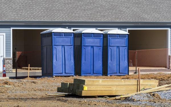 the porta potty needs to be serviced once a week on a work site